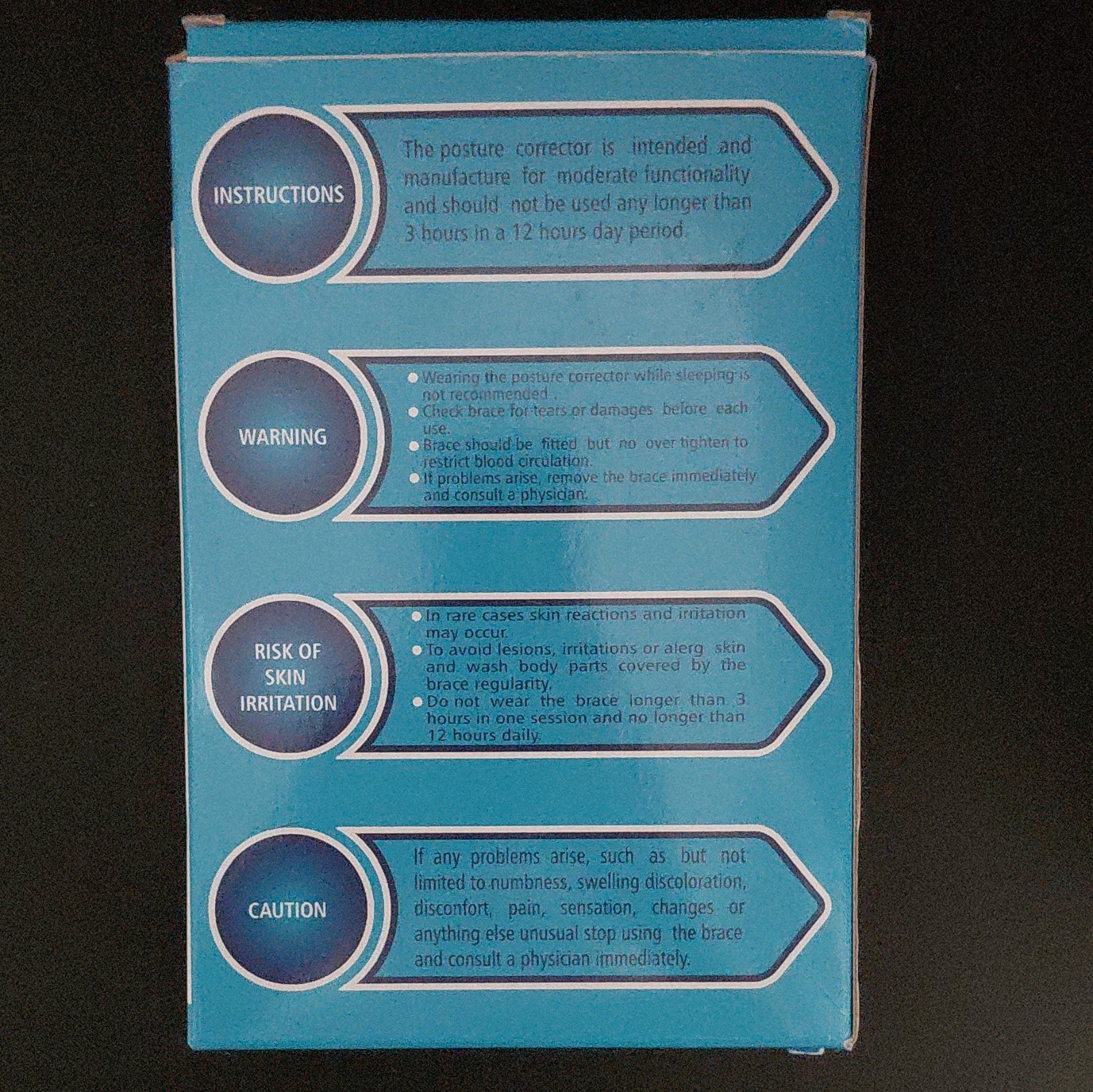 MOVESLIFE Adjustable Neoprene Posture Corrector Back & Shoulder Brace M Black