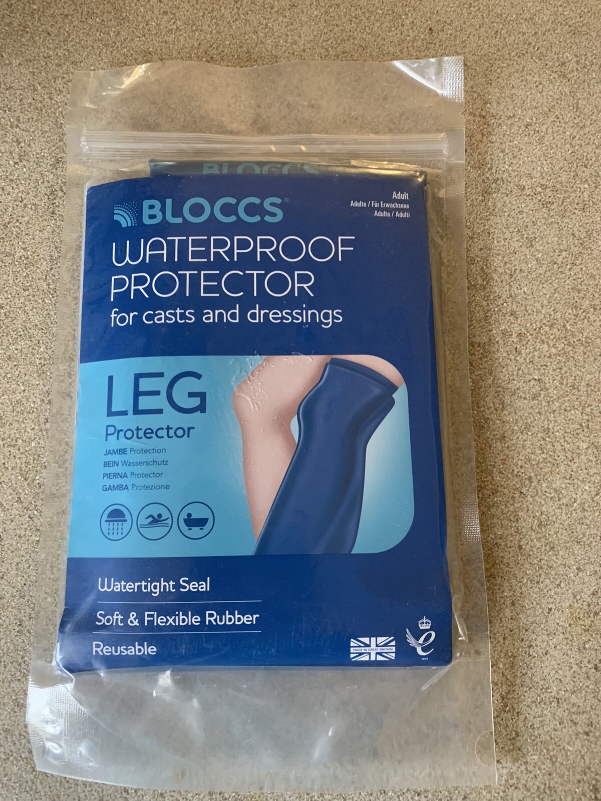 Bloccs Waterproof Protector for Casts and Dressings – Adult, new