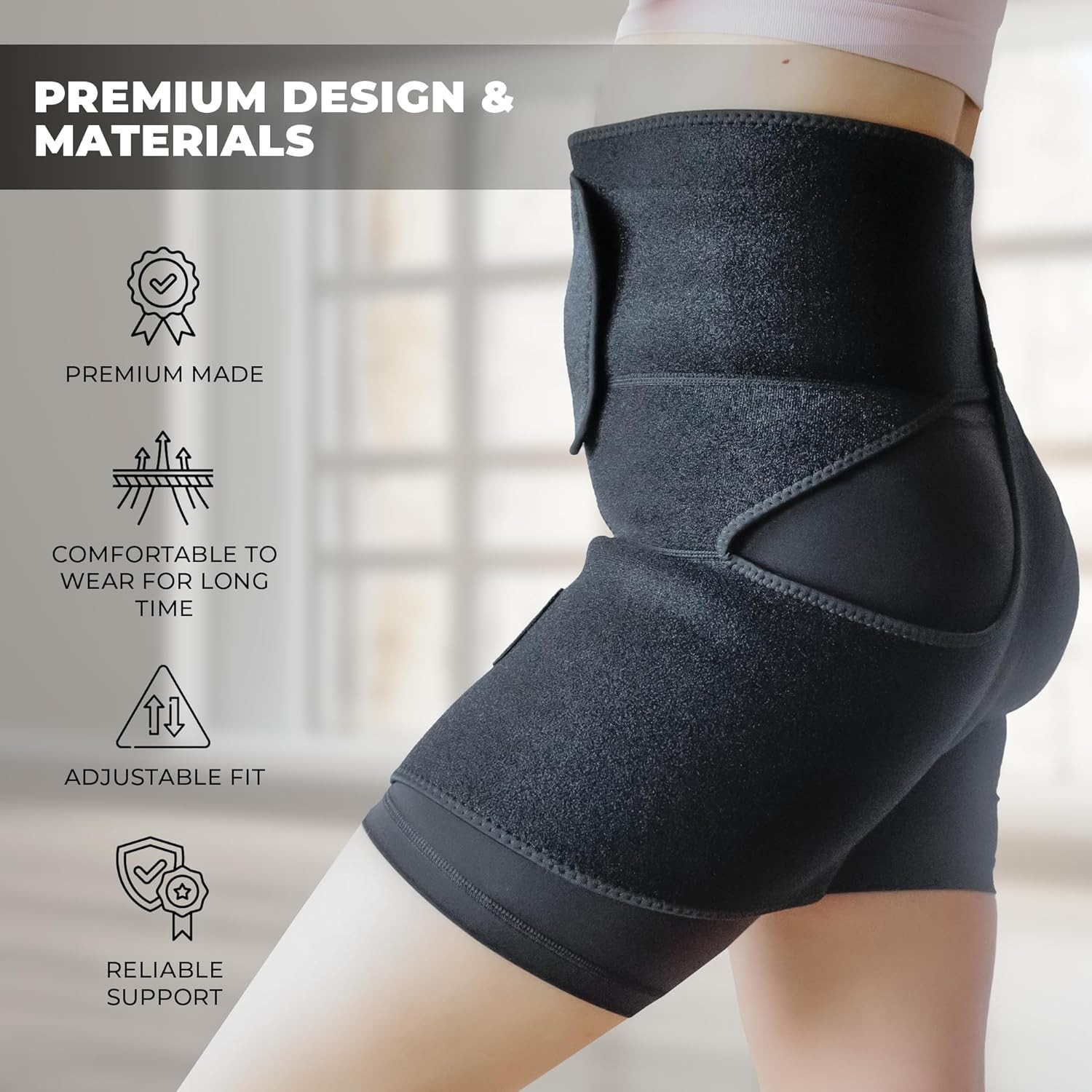 Ortho Wrap Hip Brace Left Leg – Adjustable Compression Support for Sciatica, …