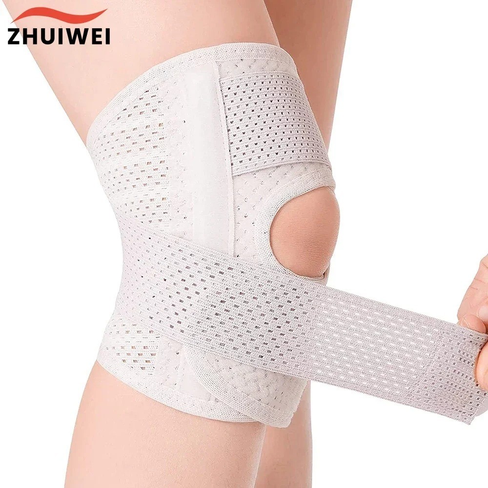 Knee Brace Compression Sleeve Joint Support Open Patella Stabilizer Wrap New