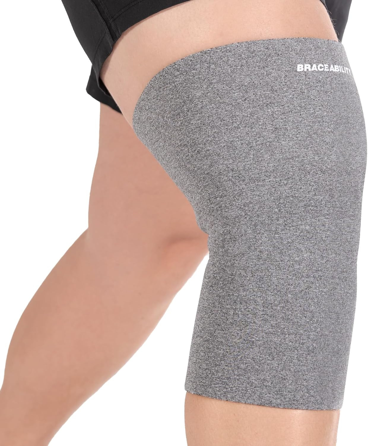 Braceability plus Size Neoprene Knee Sleeve – Knee Compression Sleeve for Large