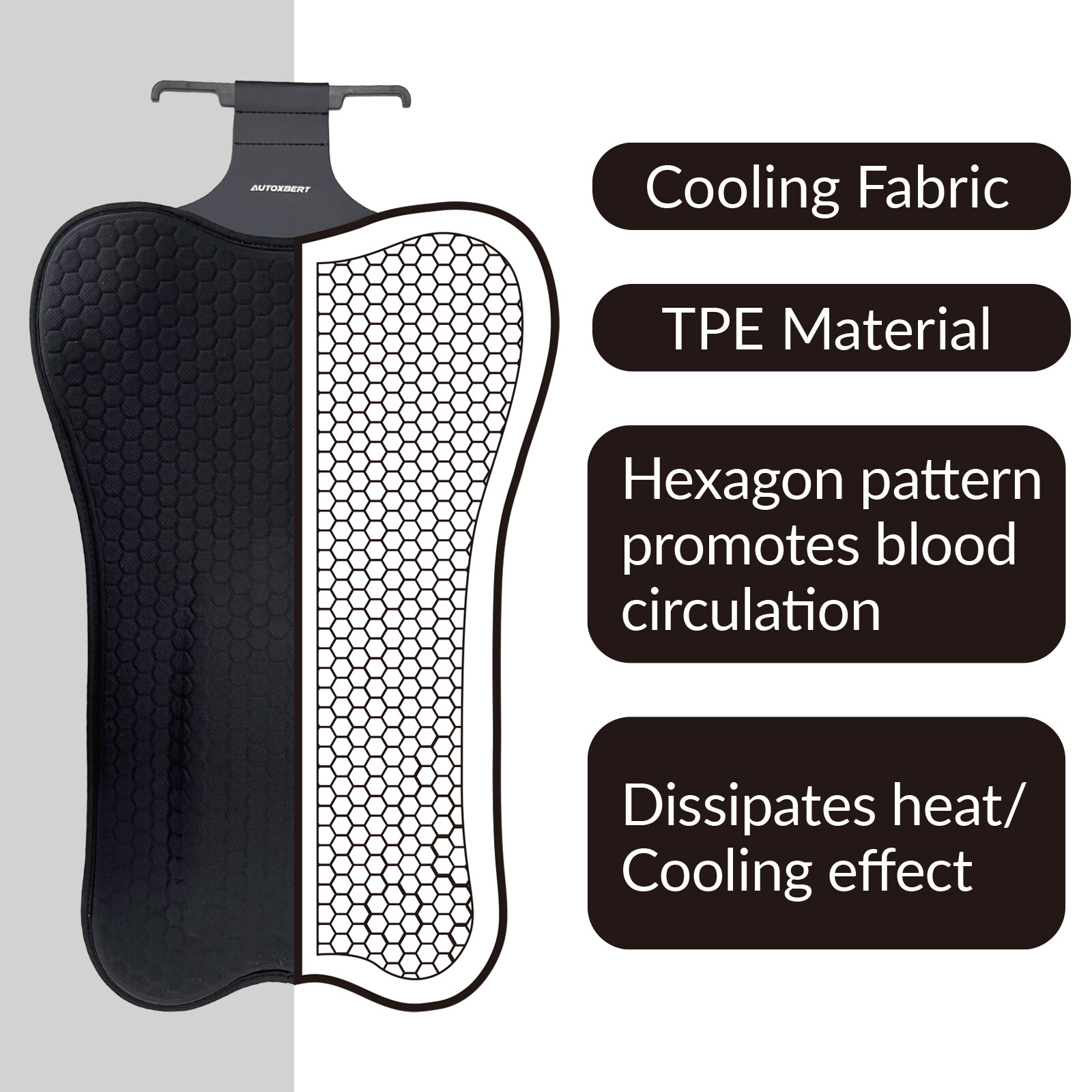Gel Breathable Lumbar Support Cushion for Seat Back Chair Car Pillow Pain Relief