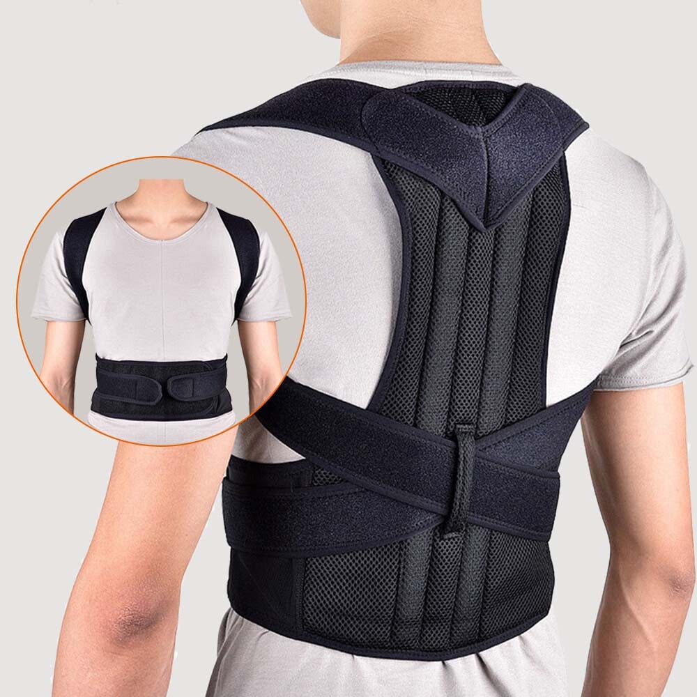 Adjustable Back Support Posture Safety Brace Shoulder Belt Vest Strap Men Women