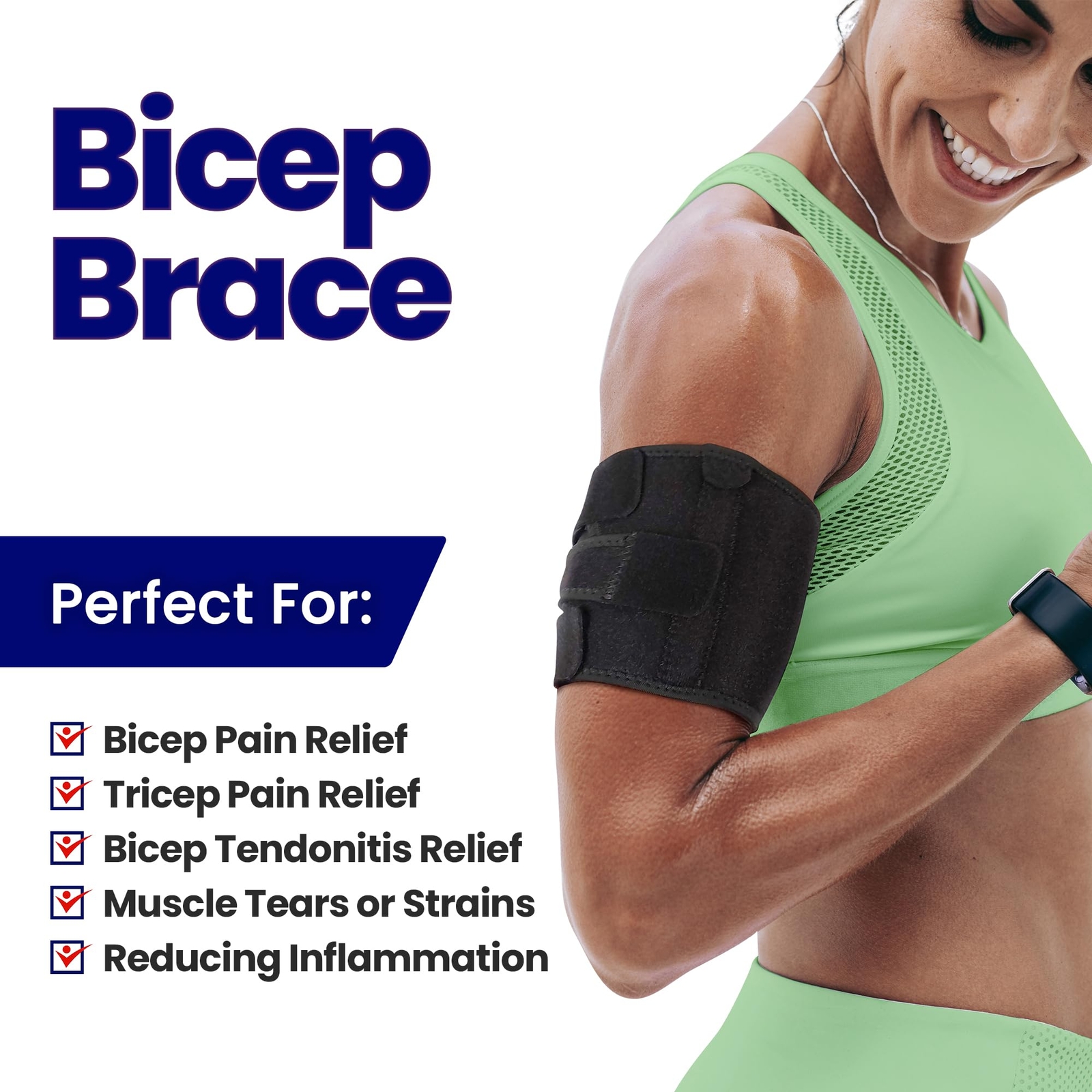 ARMSTRONG AMERIKA Bicep Tendonitis Brace, Bicep Band & Upper Arm Compression …