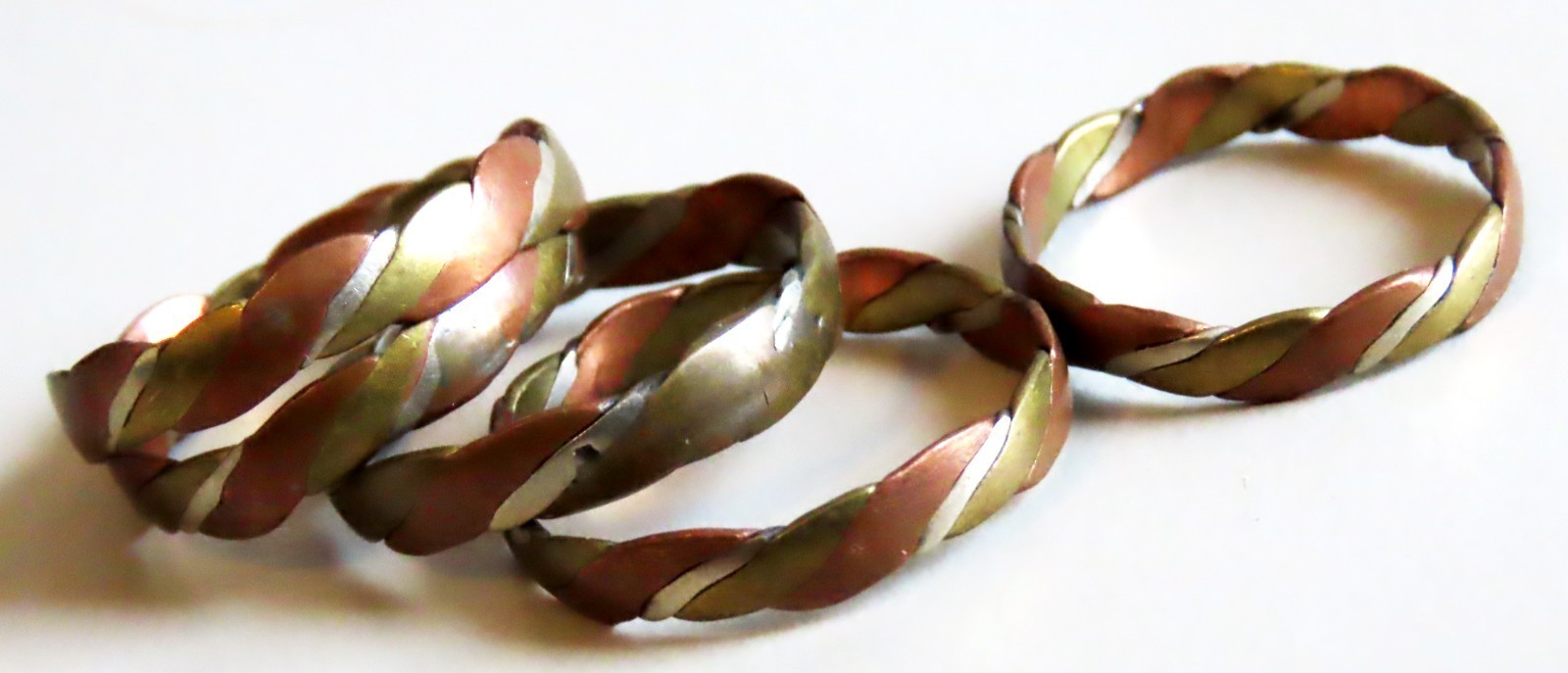 3-metal ring: Copper, bronze, German silver – pain relief