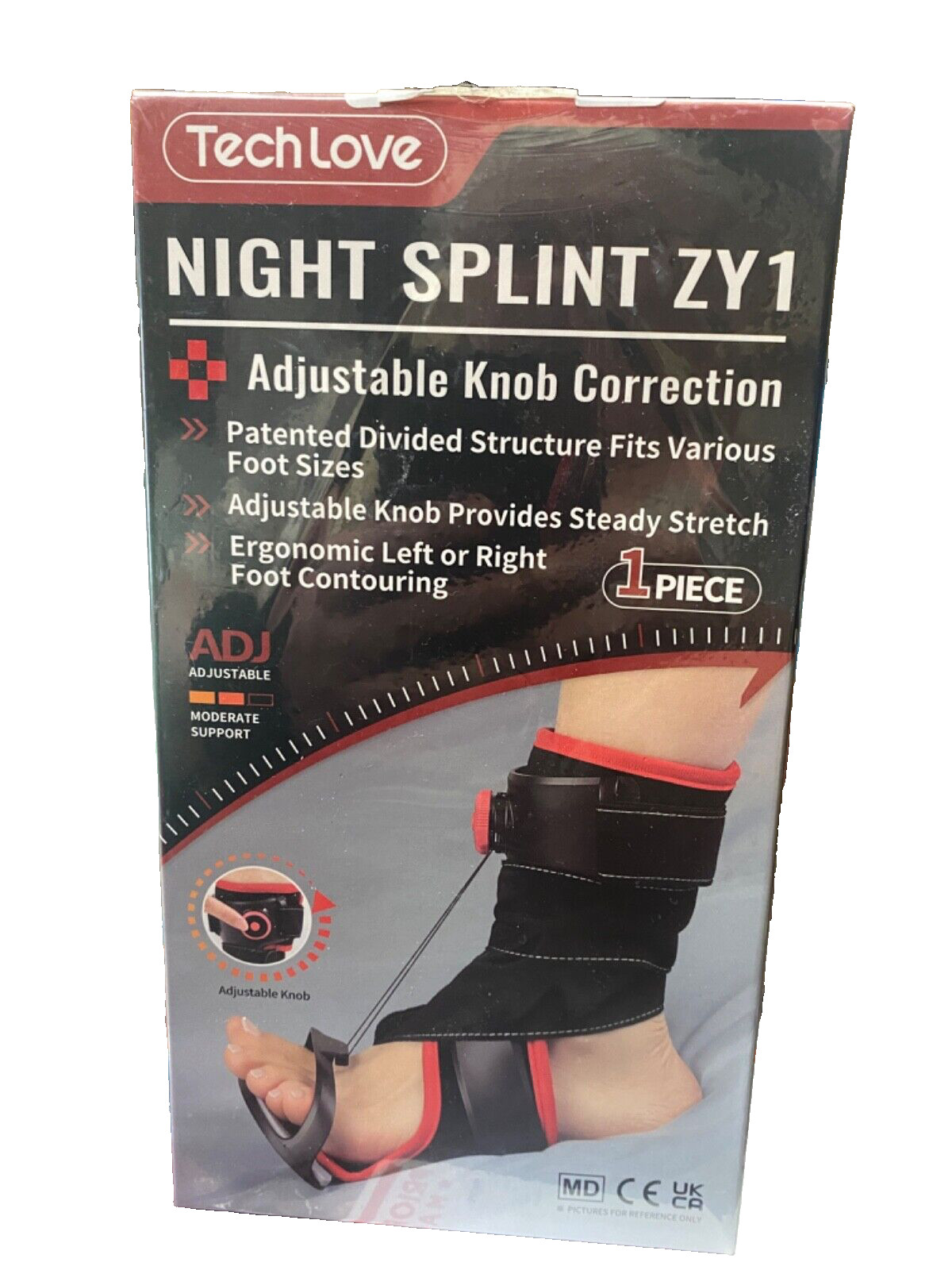 Tech Love Night Splint ZY1 – Adjustable Knob Correction Left or Right Foot