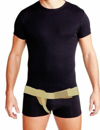 Inguinal Hernia Groin Support Belt Adjustable Elastic Right & Left Side