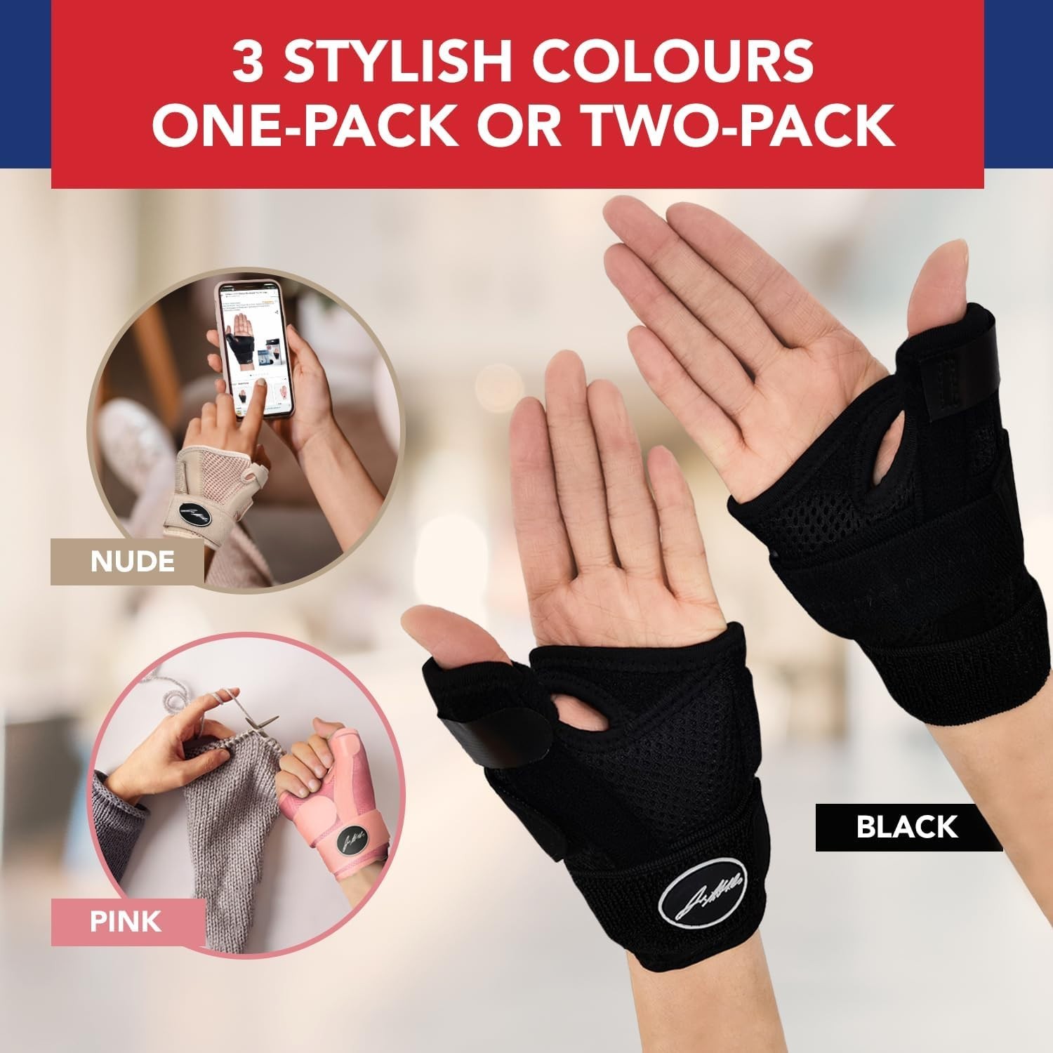 Doctor Developed Copper-Lined Wrist Brace for Arthritis & Tendonitis Support