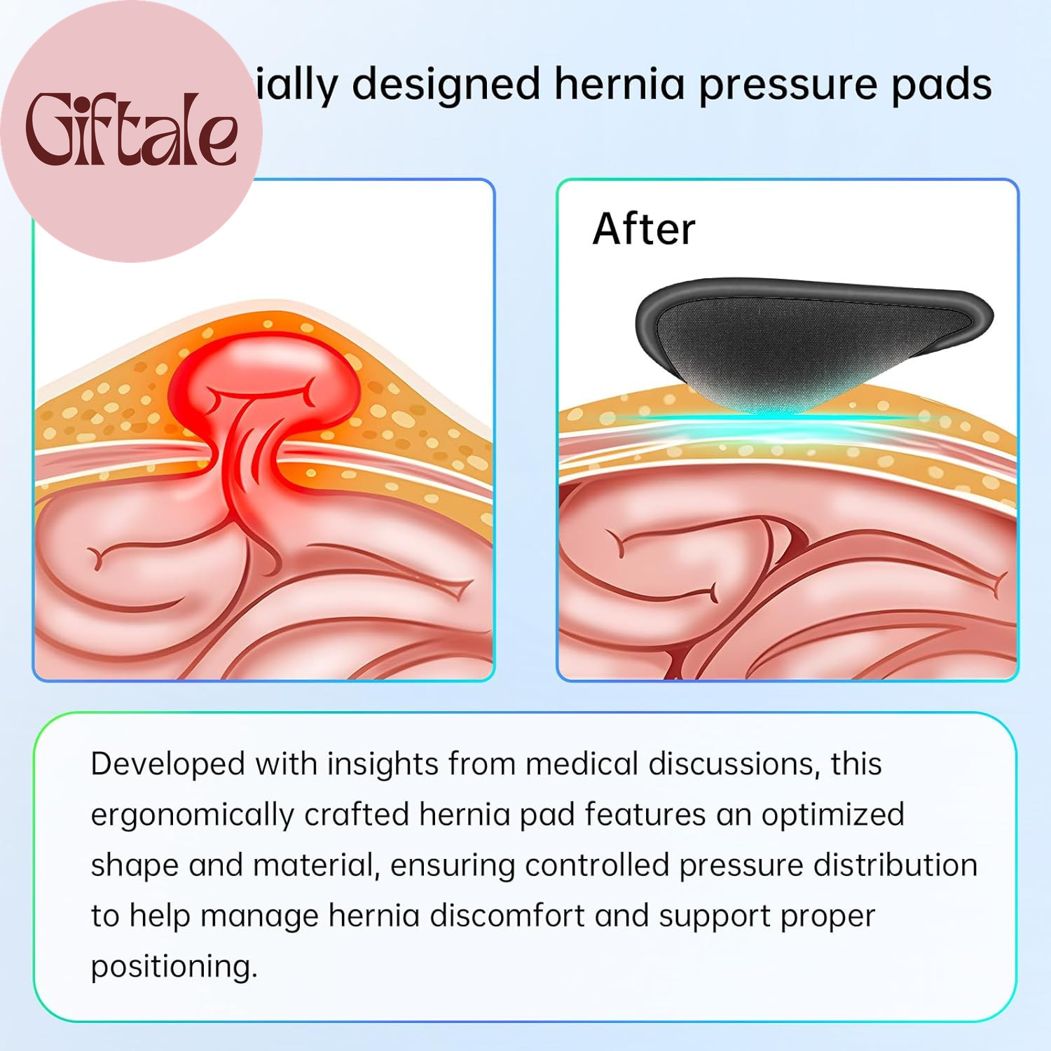 Large Hernia Support Belt for Men – Adjustable Groin Brace for Inguinal Hernia R