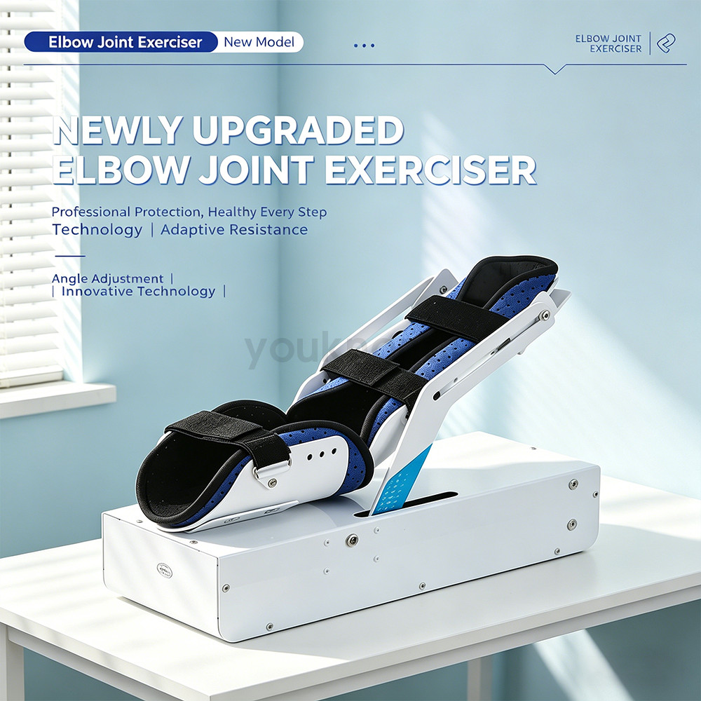 Adjustable Elbow Exerciser, 6-Speed CPM Machine for Post-Surgery Injury Recovery