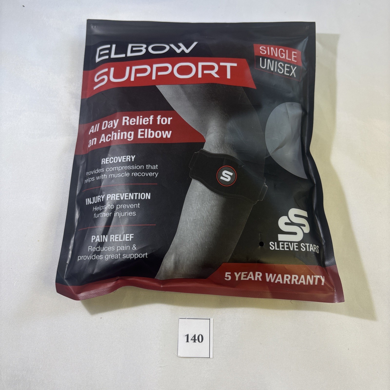 Sleeve Stars Elbow Support All Day Relief For Aching Elbow – Unisex Black