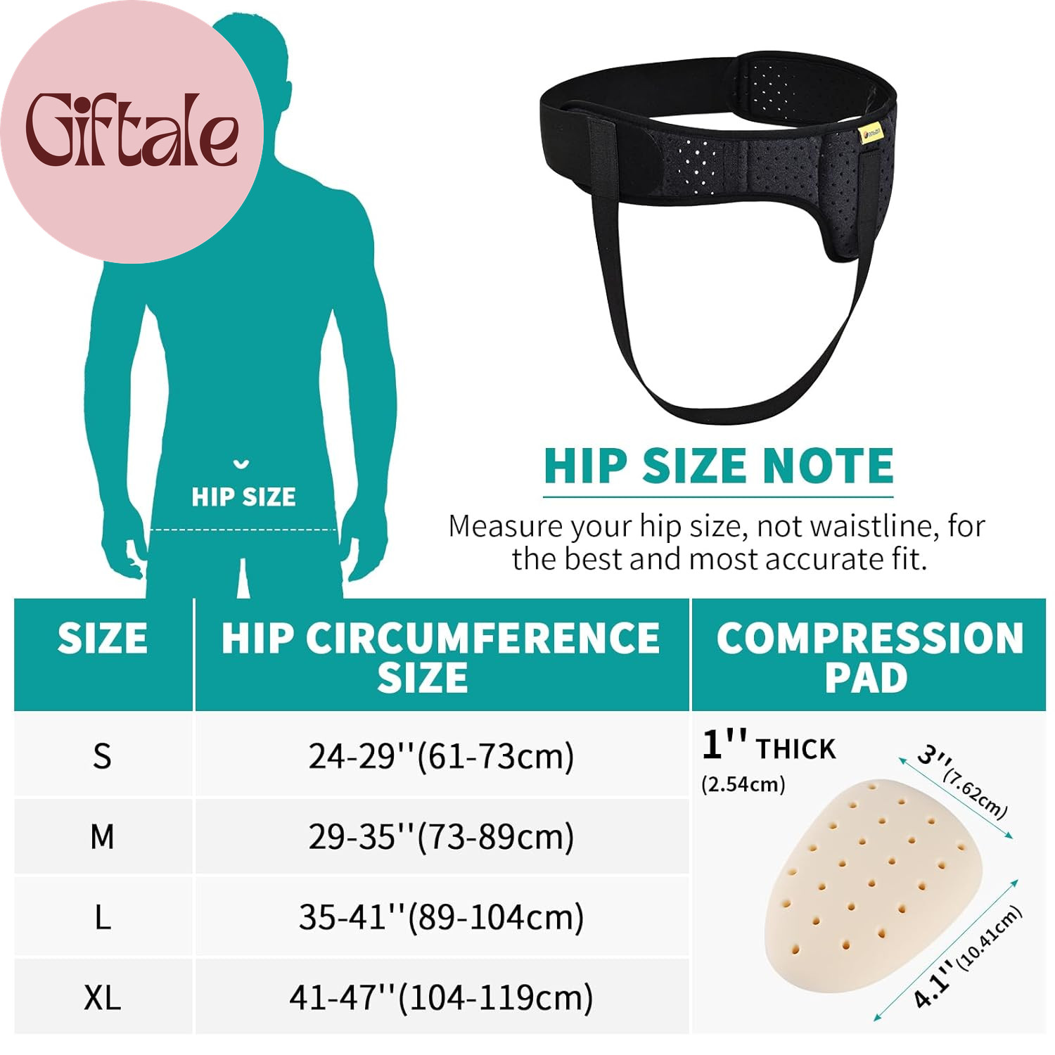 Hernia Belts for Men and Women Left or Right Side Hernia Support Truss for Ingui