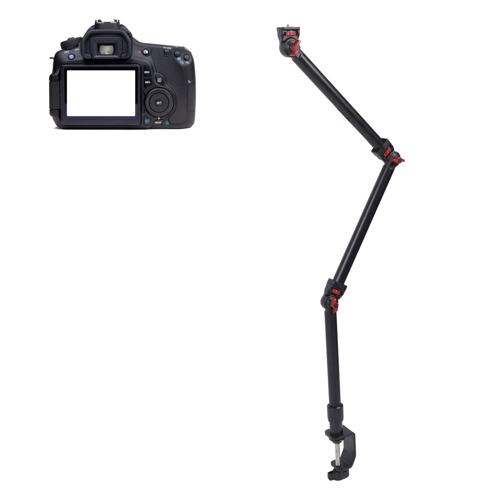 Articulating Arm 3 Section Adjustable Detachable 1/4inch 3/8inch 5/8inch Screw