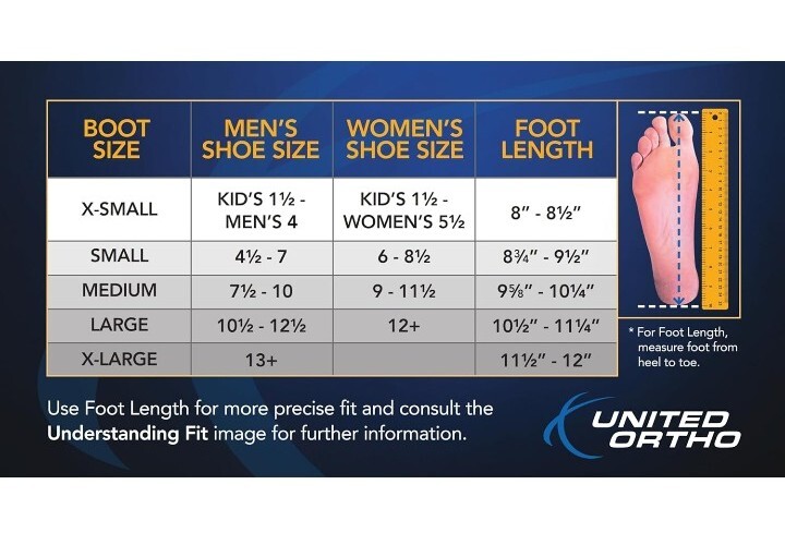 United Ortho USA14013 Short Cam Walker Fracture Boot, Small, Black