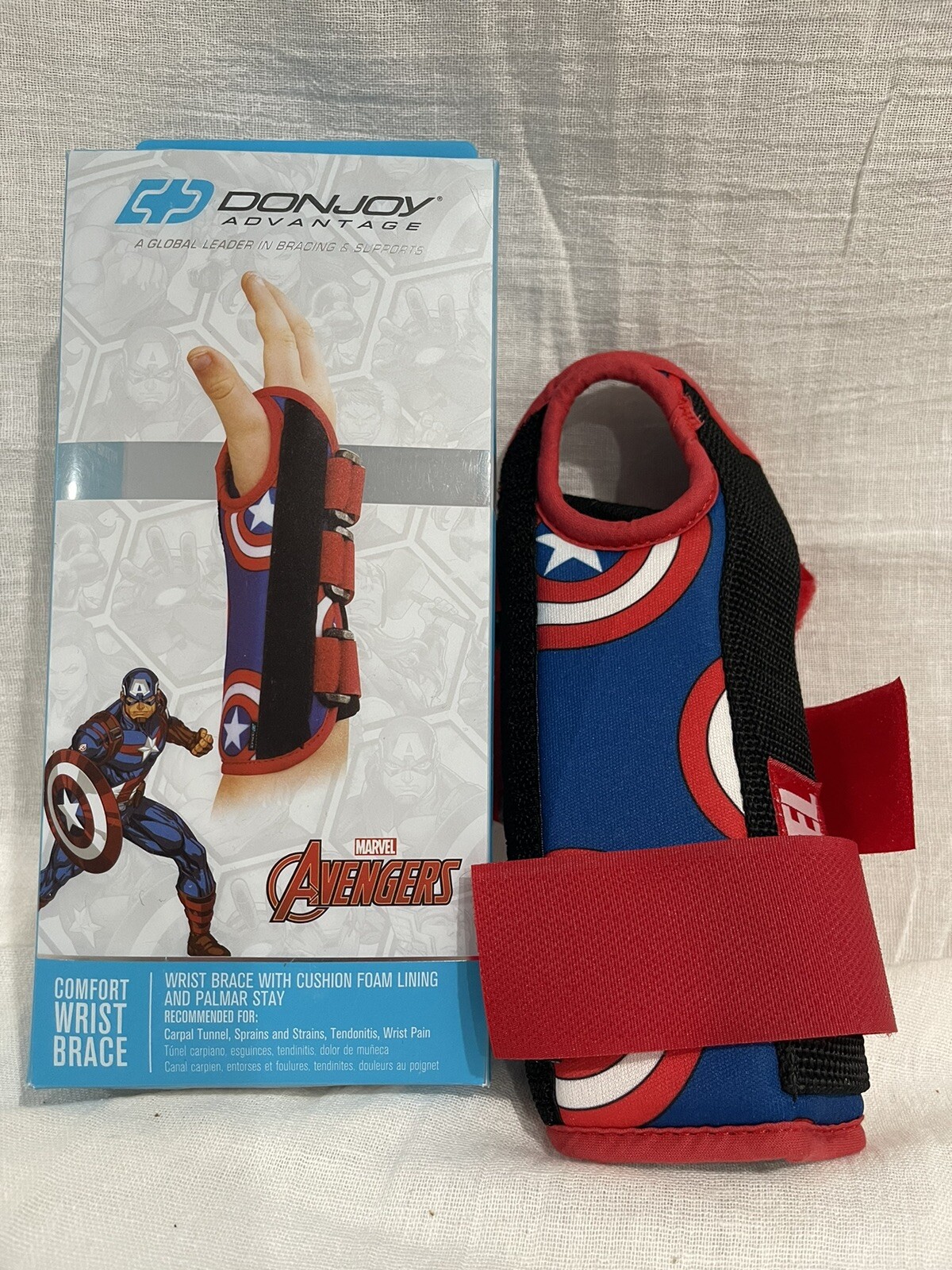 MARVEL AVENGERS DONJOY ADVANTAGE COMFORT WRIST BRACE YOUTH Left hand MODERATE