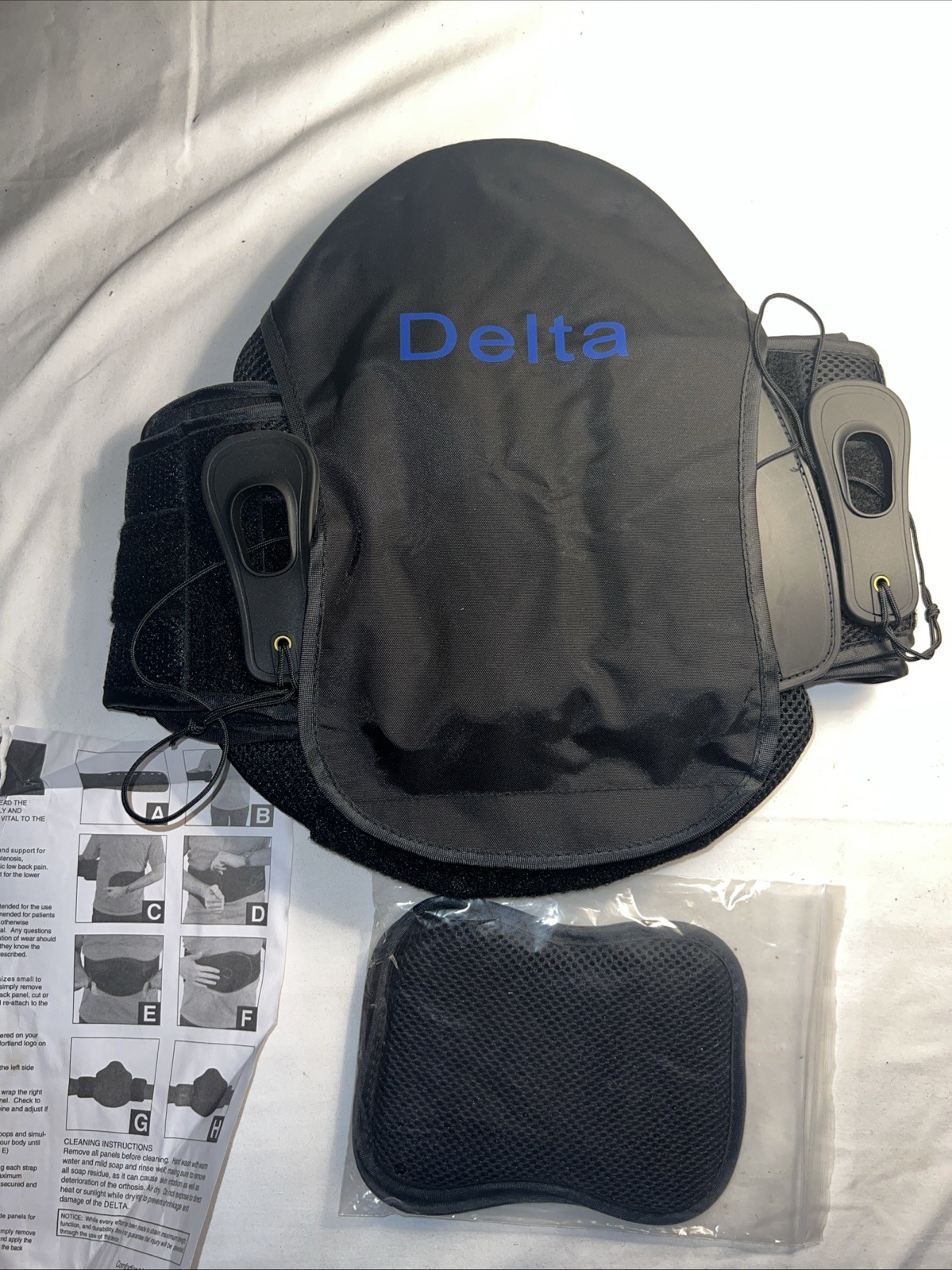 2XL Comfortland DL-37 Delta LSO Back / Waist Support Brace- Blk