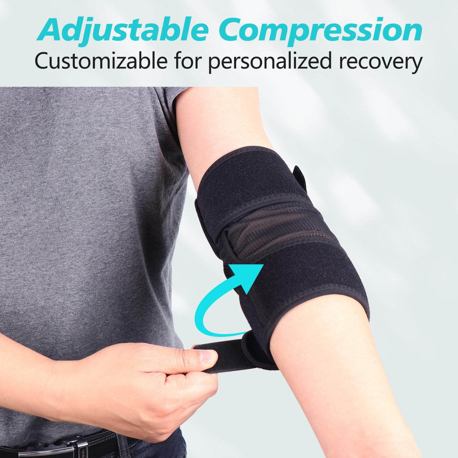 Cozyhealth Elbow Brace for Tendonitis Women Men, Tennis Sport – Black