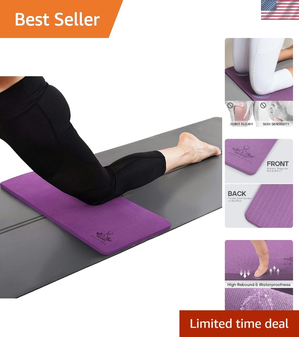 Travel-Friendly Yoga Knee Mat – Eco-Friendly Cushion with Carrying Strap
