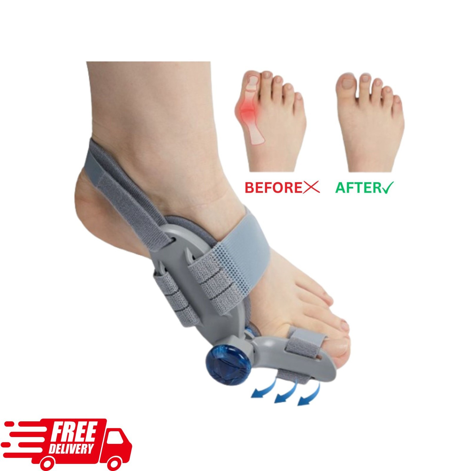 Bunion Fix Toe Valgus Corrector Big Toe Straightener Adjustable Splint Men Women