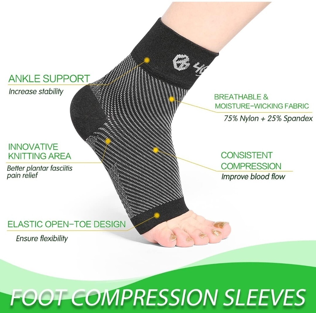 Plantar Fasciitis Foot Pain Relief Kit-9pcs Heel & Arch Pain Relief, Strong Ankl