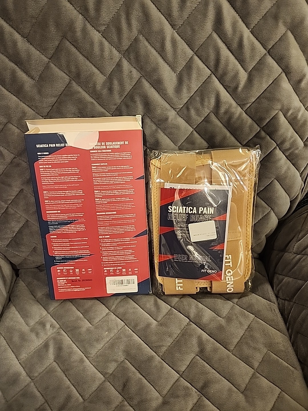 Fit Geno ReActive + Sciatica Pain Relief Brace Right & Left Leg One Size 