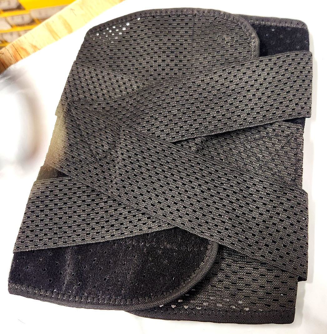 Item #857-A Adjustable Back Brace, Stretchy, Hook & Loop fastening, new in pack