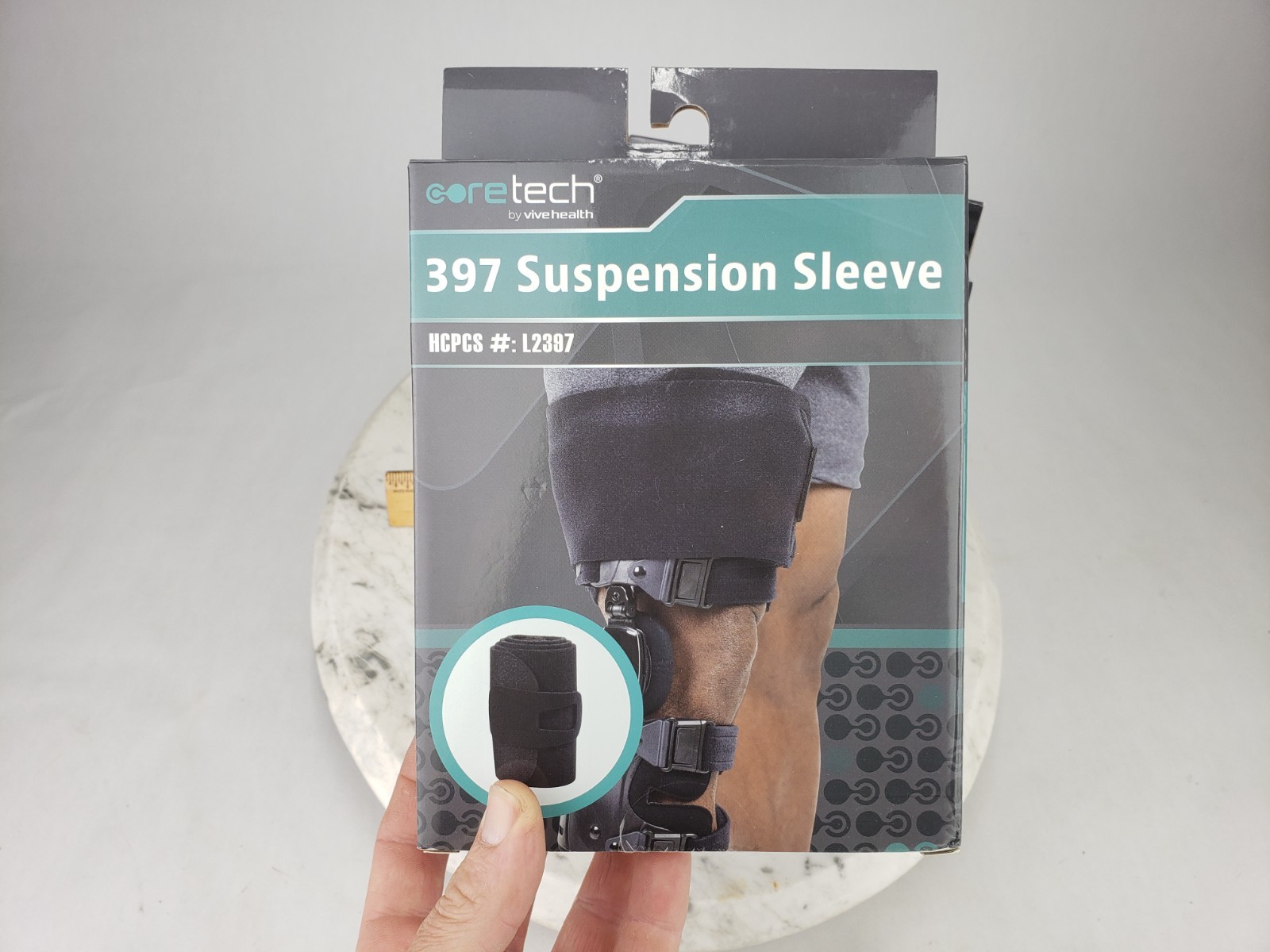 2x Coretech 397 Suspension Sleeve L2397 Knee Brace Support Anti-Slip Cover NEW