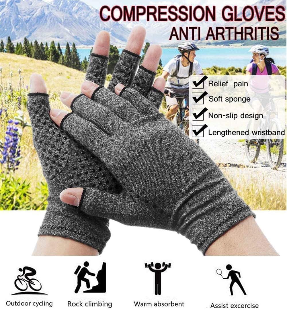 2X Copper Arthritis Compression Gloves Hand Support Pain Relief Joint Self Care