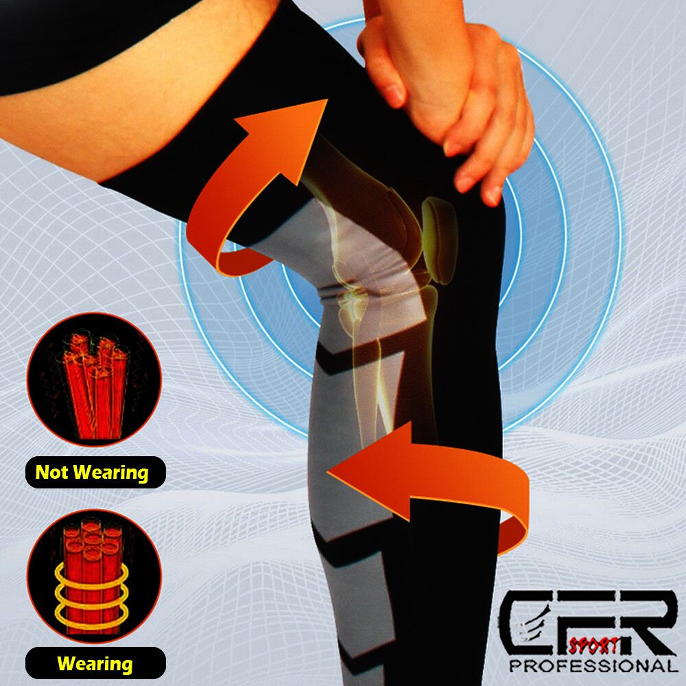 Compression Socks Knee High Varicose Veins Leg Running Anti Fatigue Mens Womens