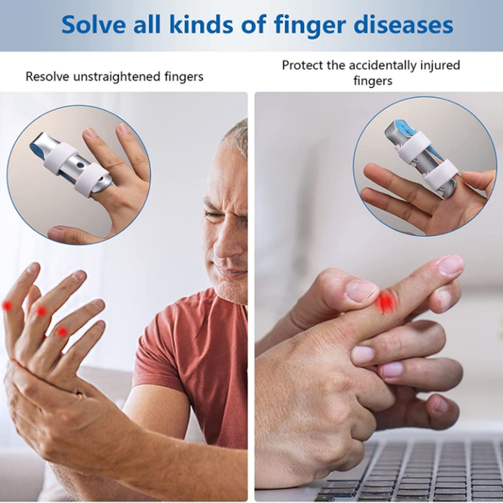 3PCS Finger Brace Lightweight Support For First Aid Kits And Hospitals