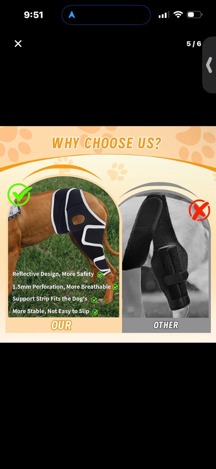 XUVIRA.Dog Knee Brace for Acl and Ccl Injuries – Adjustable, Comfortable Support