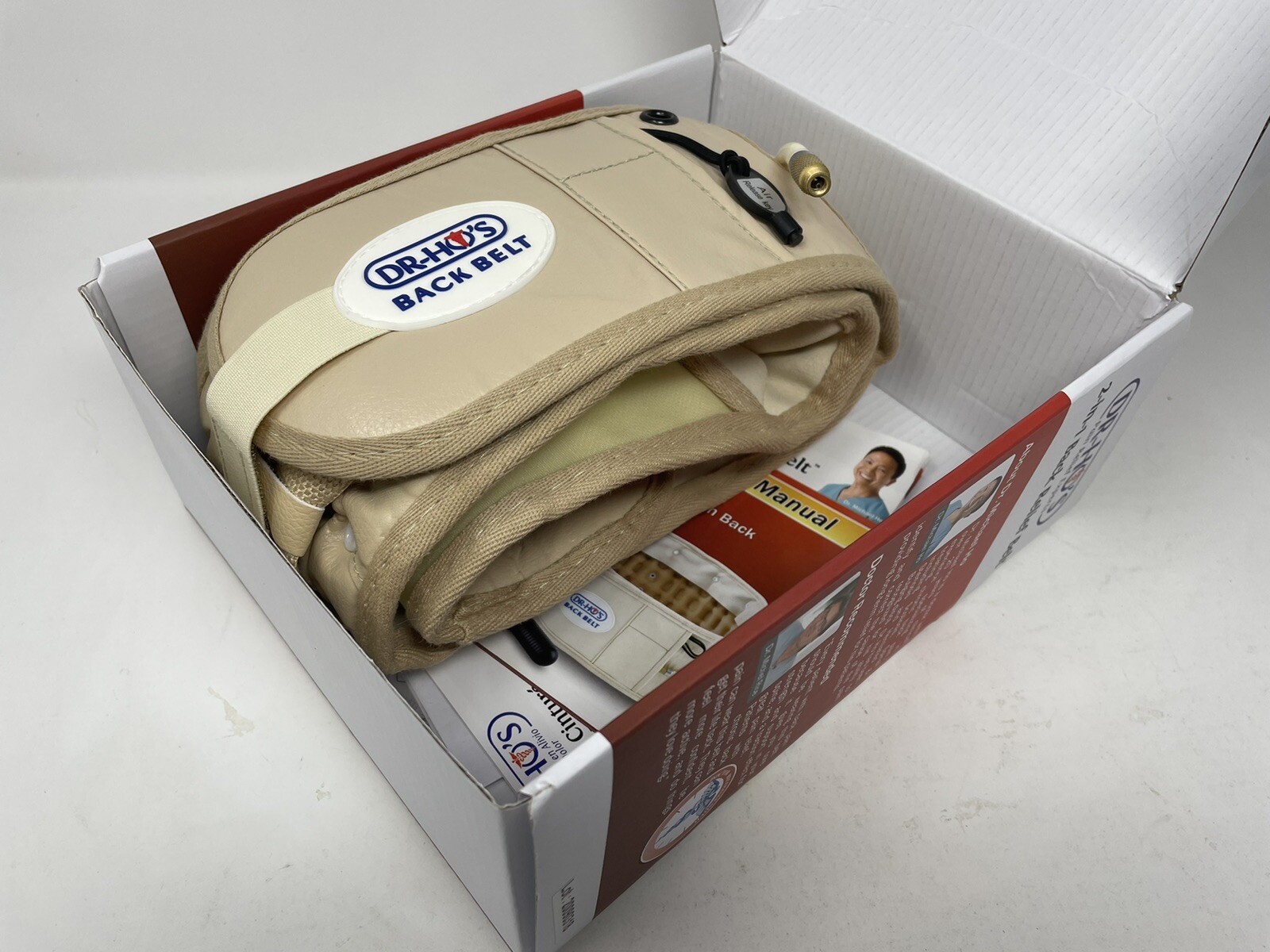 DR-HO’S Beige Adjustable Stretch Compression 2In1 Back Pain Relief Belt Size A/B