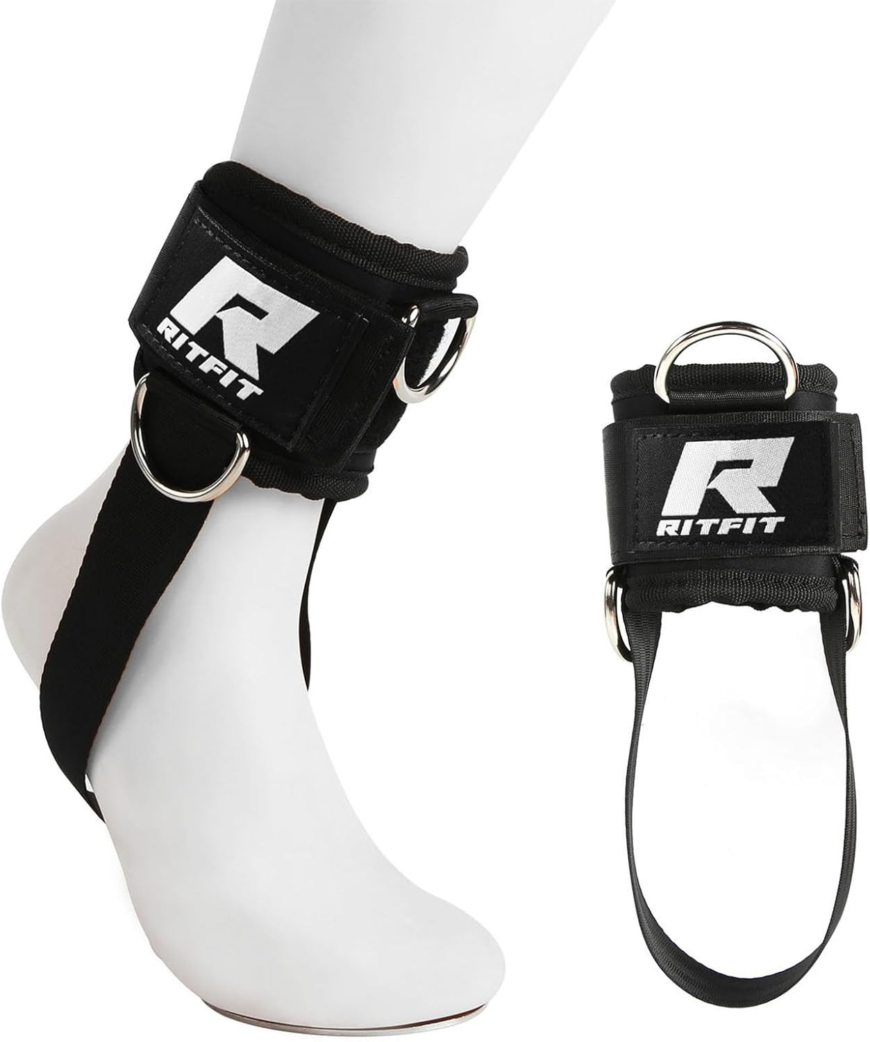 Kickback Ankle Straps Padded Ankle Strap for Cable Machine,Strong Hook and Loop,