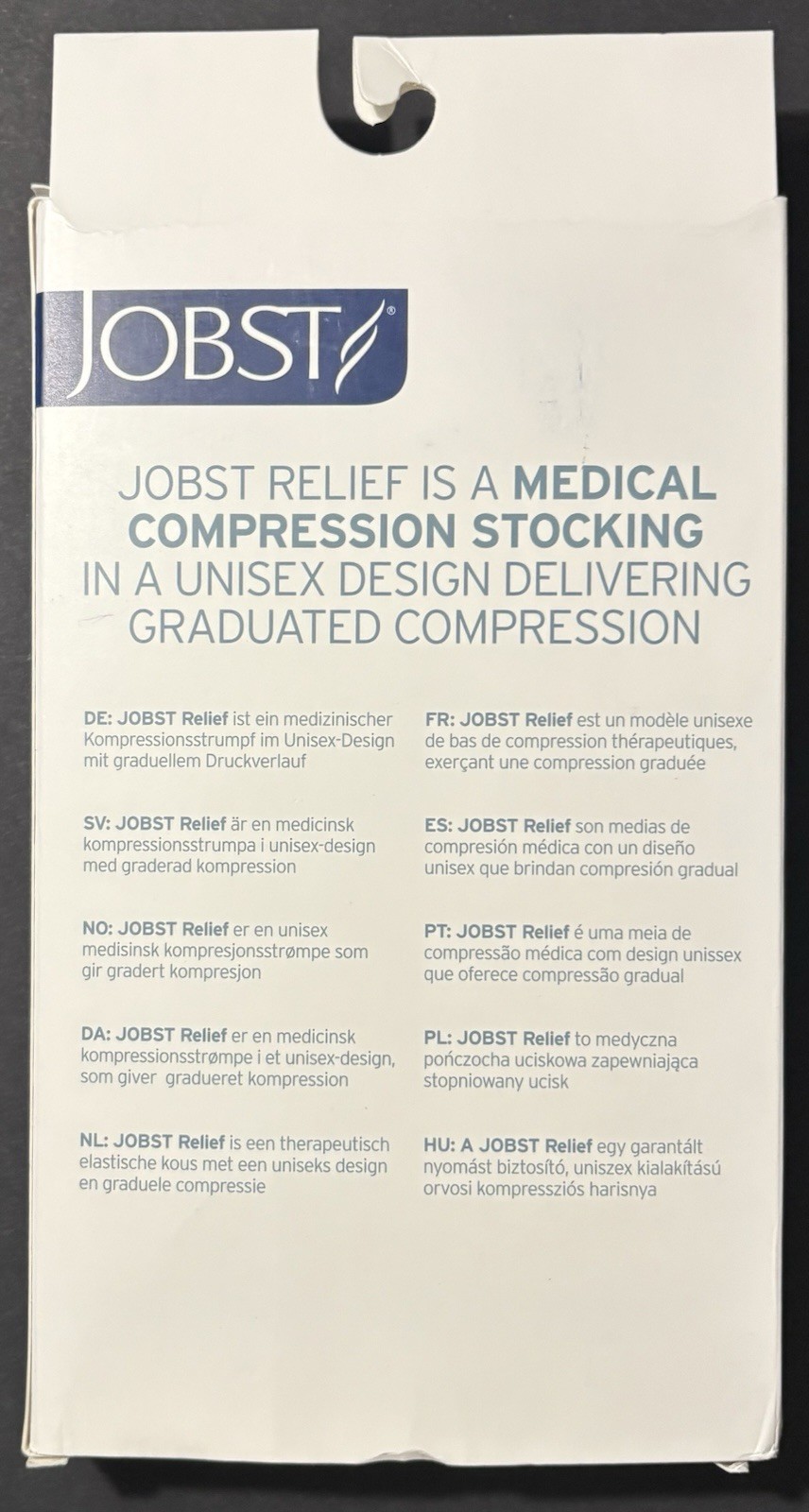 JOBST Relief Compresion Knee High Closed Toe 20-30mmHg Black Medium Cat: 114731