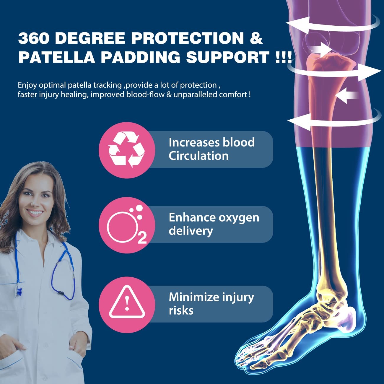 Volleyball Knee Pads Protector Supporter High Protection Workout Exercise Pink