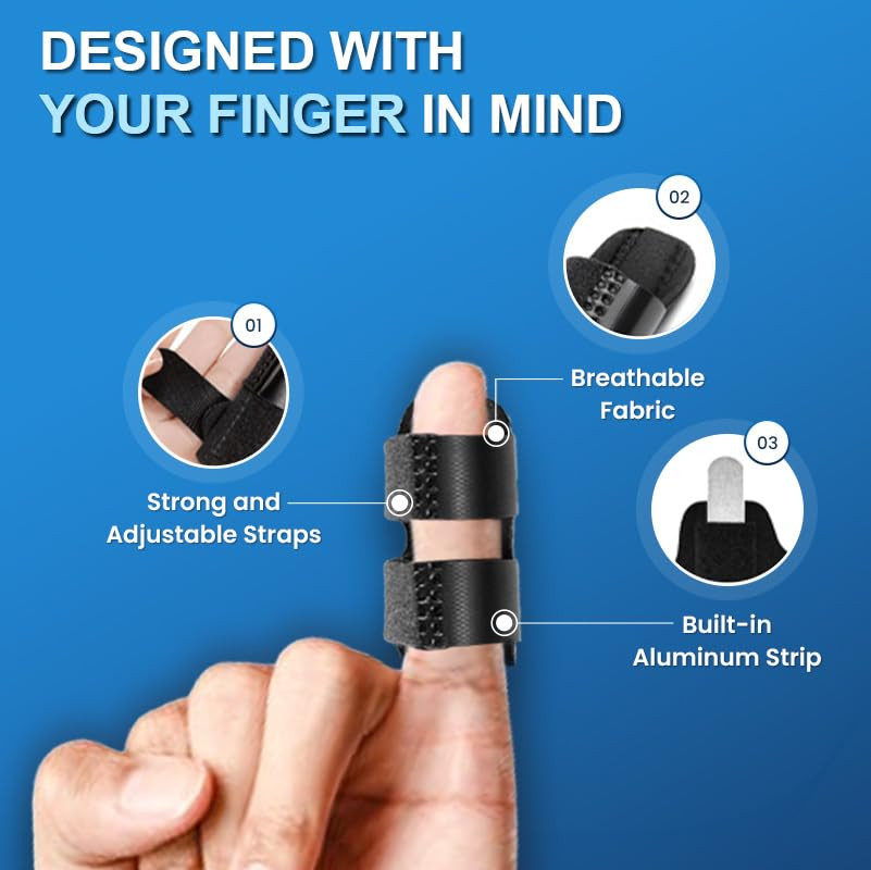 Pinky Finger Splint (2 Pack) Trigger Finger Brace for Kids, Small, Pinky Splint,