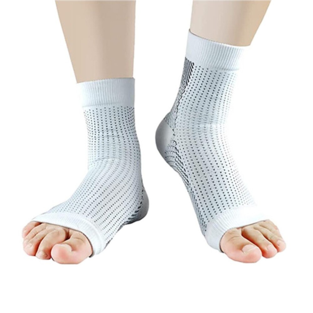 Copper Infused Compression Socks Planter Fasciitis Ankle Support Gym Pain Relief