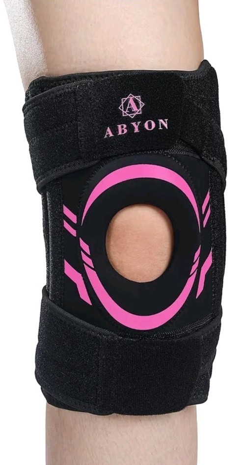 XL Knee Brace for Women Maximum Support with Side Stabilizers & Patella Gel Pink