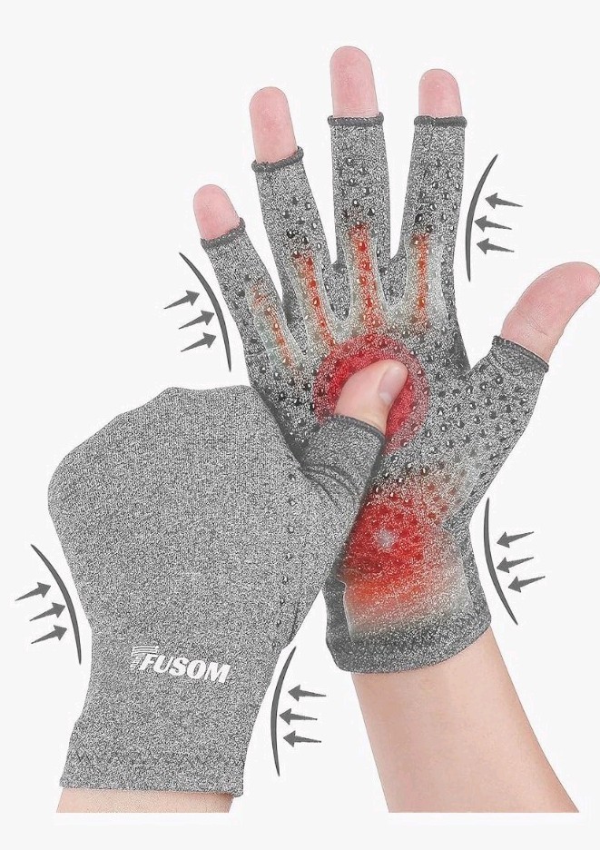 Arthritis Compression Gloves Fingerless Anti-Slip Unisex-Large – FREE SHIPPING