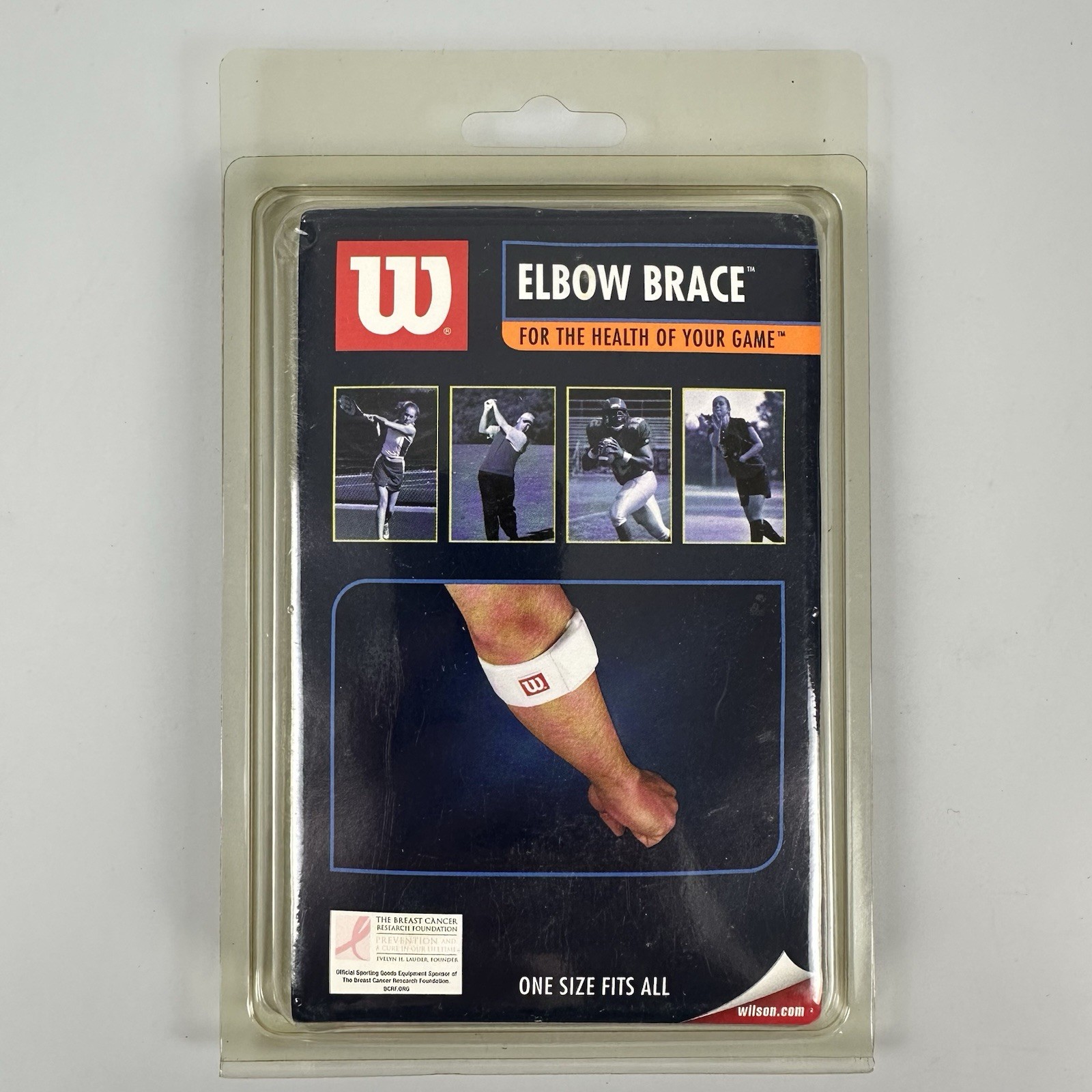 Wilson Elbow Brace Tendonitis Support White Lightweight Comfortable Adjustable