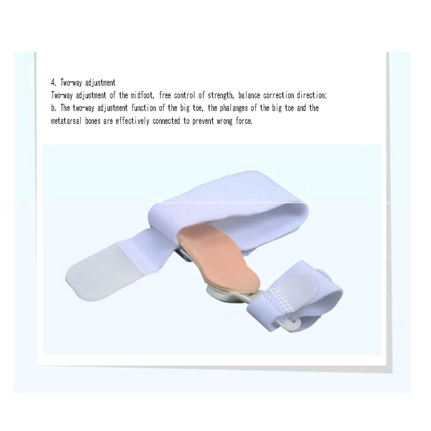 Bunion Corrector Big Toe Straightener Adjustable Bunion Splint Silicone Pad