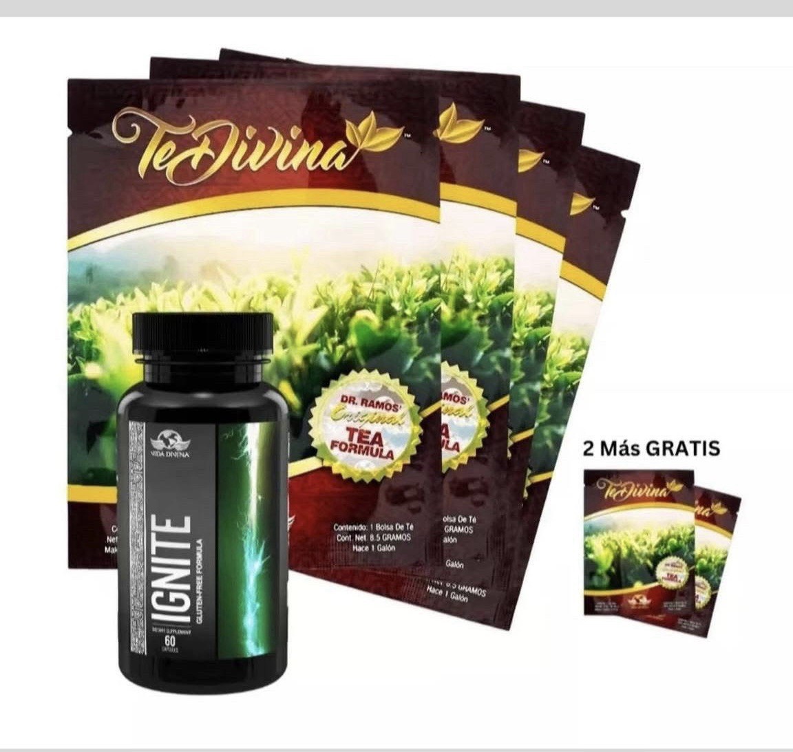 Combo Té Divina + Ignite Vida Divina – Apoyo Digestivo y Energía Natural