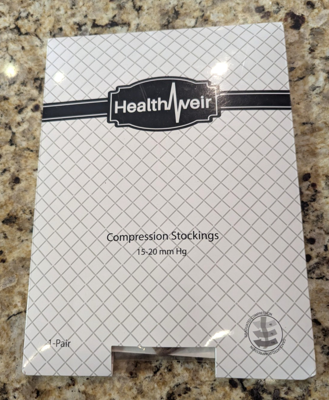 HealthWeir Compression Stockings 15-20mm Hg 1 pair Skin Color size 5 (XL)