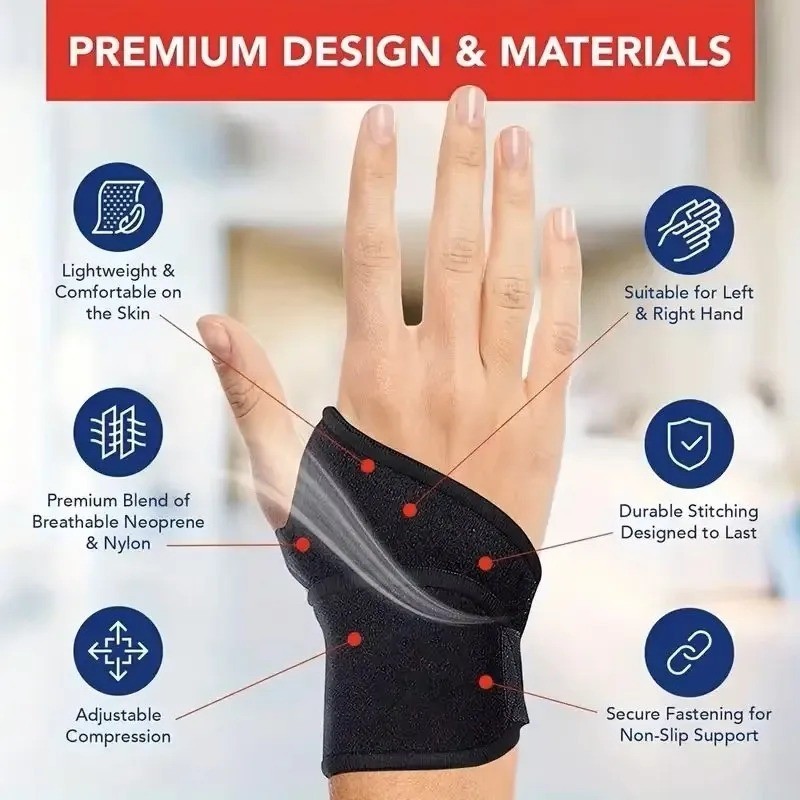 Right / Left Wrist Hand Brace Support Carpal Tunnel Sprain Arthritis Gym Sports