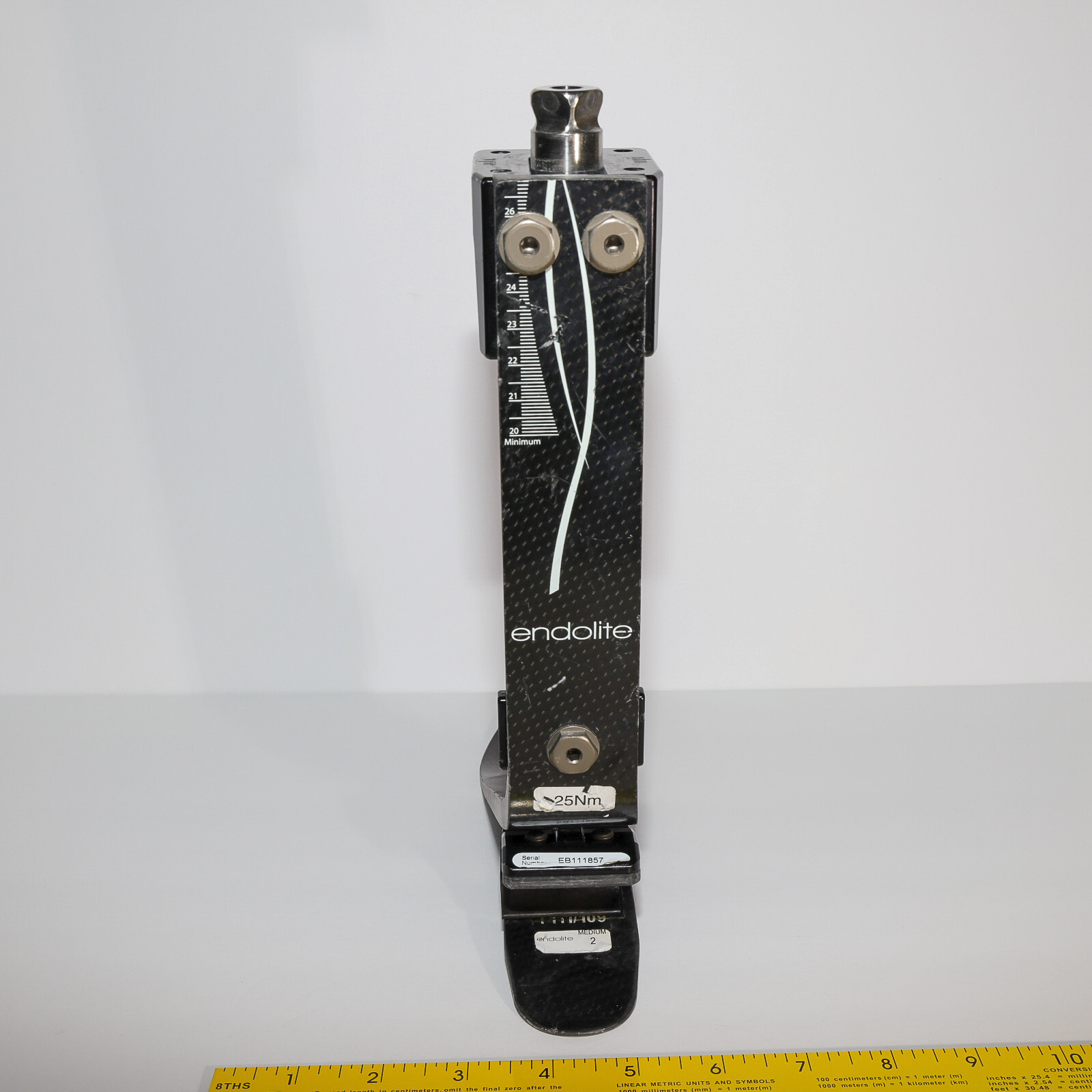 Endolite Elite Blade High Profile Prosthetic Foot Sz 25 CAT 2 with Pyramidal