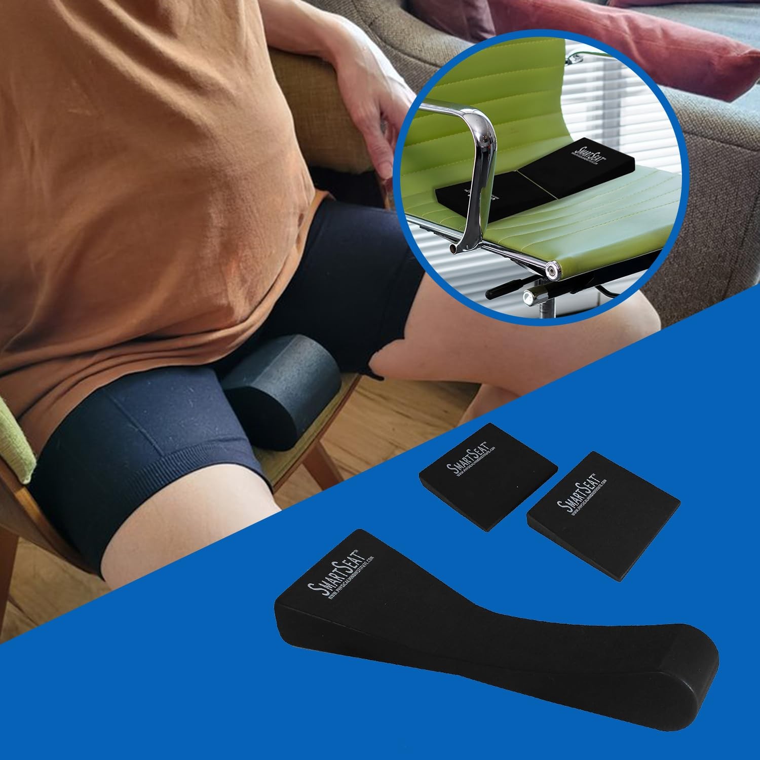 SmartSeat Posture Corrector Cushion with Wedges, Leg Crossing Prevention Ergo…