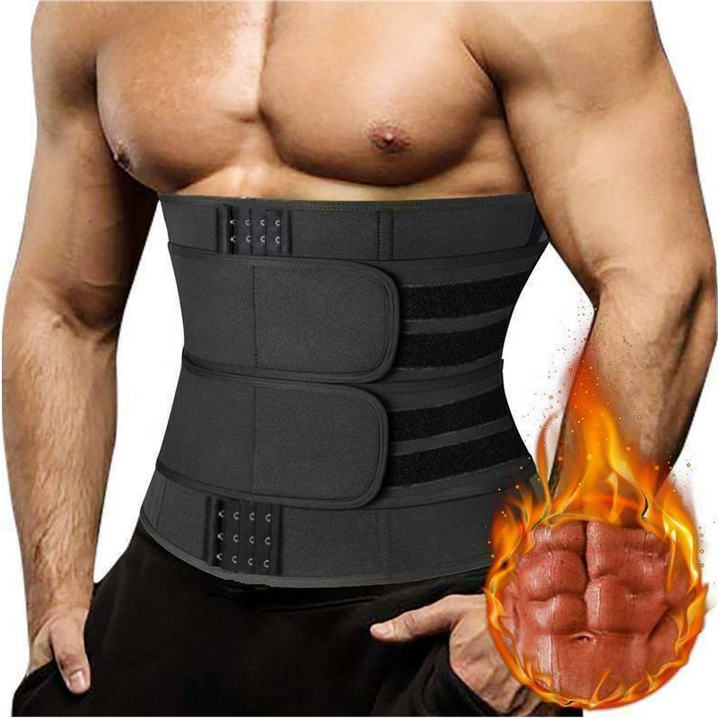 Men Waist Trimmer Belt Sweating Wrap Tummy Stomach Weight Loss Fat Burner Slim