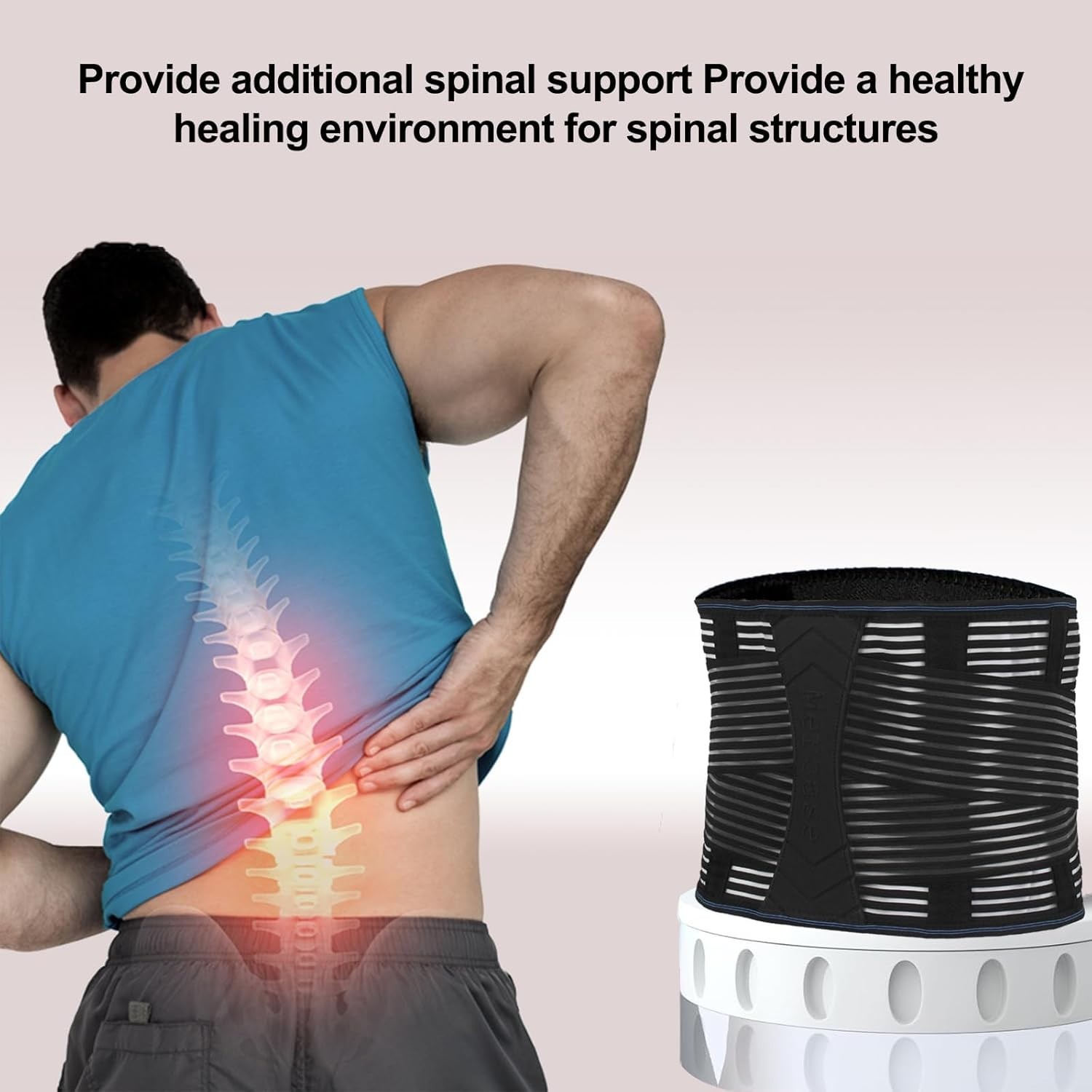 Mercase Lower Back Brace Lumbar Support Relief Herniated Disc Sciatica Belt L
