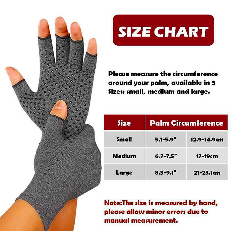 Copper Compression Gloves Carpal Tunnel Arthritis Pain Relief Therapeutic Braces