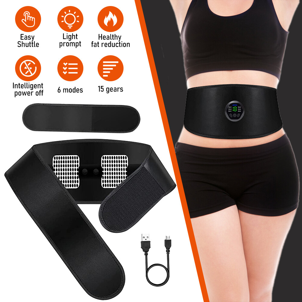 Abdominal EMS Muscle Stimulator Belt Electric ABS Fitness Toning Trainer Sticker
